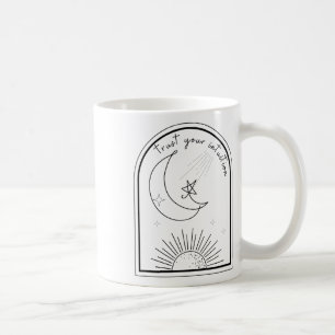 Mug Votre intuition Boho Stars Moon Abstrait Line Art