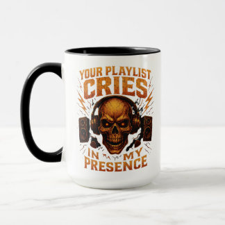 Mug Votre liste de lecture pleure Musique de casque de
