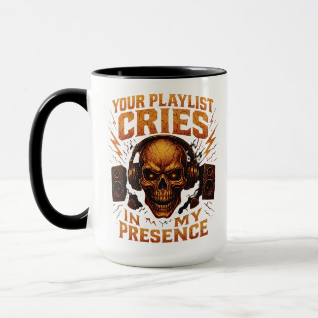 Mug Votre liste de lecture pleure Musique de casque de (Gauche)