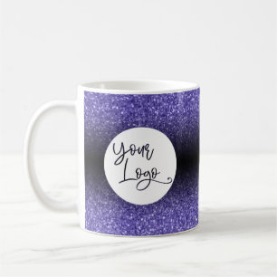 Mug Votre logo d'entreprise Parties scintillant violet