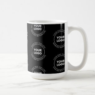Mug Votre logo et votre texte modifiable   Motif répét