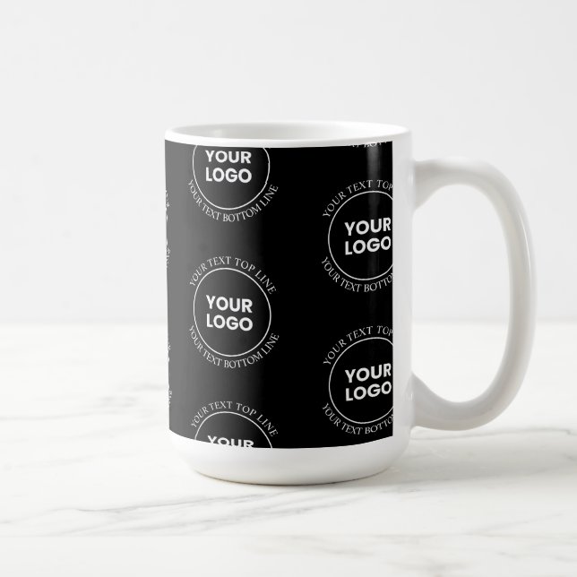 Mug Votre logo et votre texte modifiable | Motif répét (Droite)