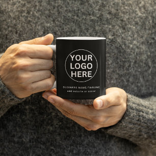 Mug Votre logo ici l Promotionnels Noir & Blanc