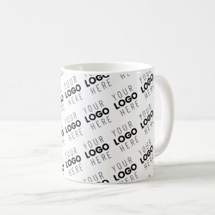 Mug Votre logo simple motif diagonal répétitif