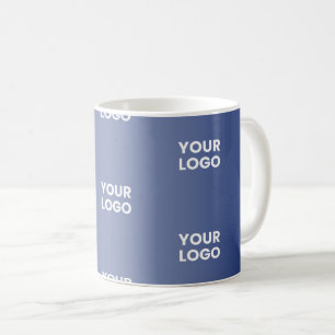 Mug Votre logo Simple Répétition Logo Marine Blue Grad