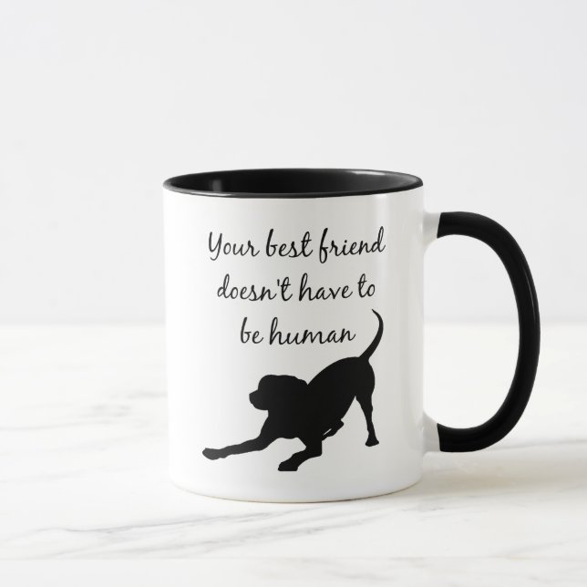 Mug Votre meilleur ami Inspirational Pet Dog Citation  (Droite)
