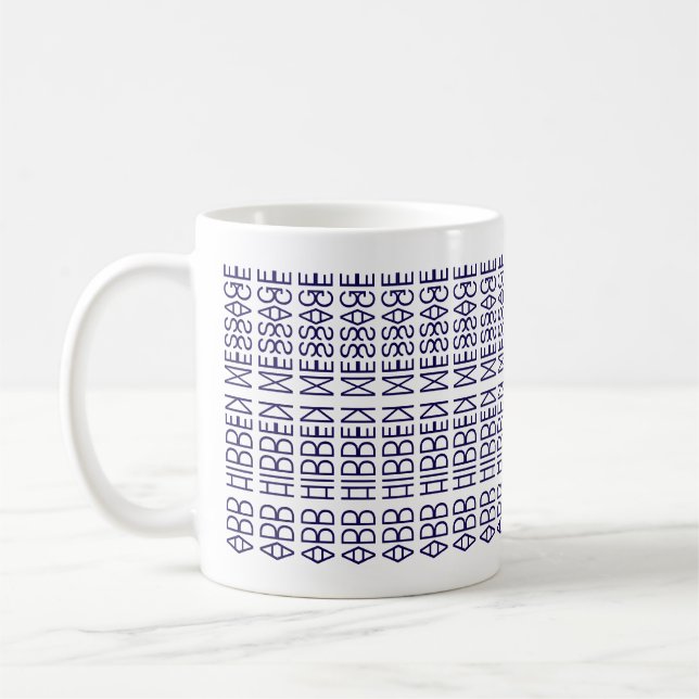 Mug Votre message caché personnalisé 149NW nouveauté (Gauche)