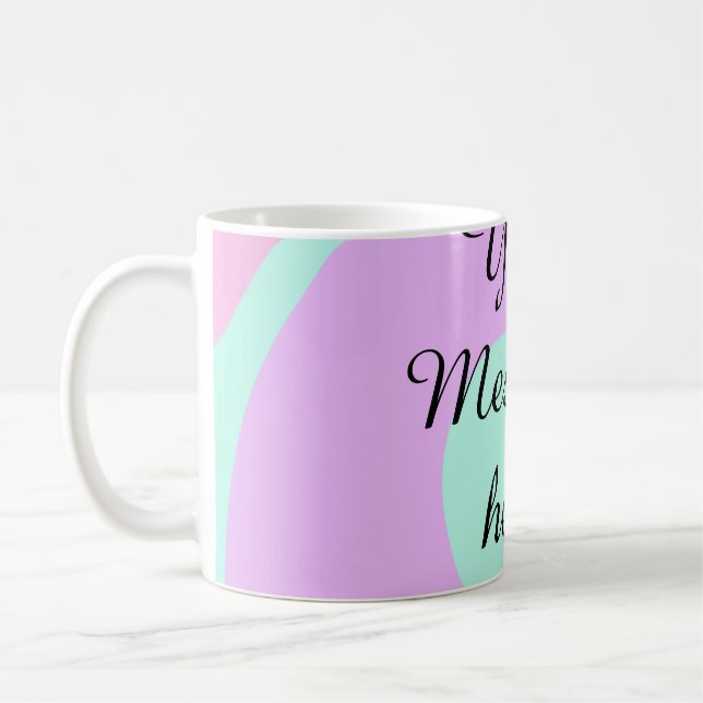 Mug Votre message ici ajouter texte nom monogramme ros (Gauche)