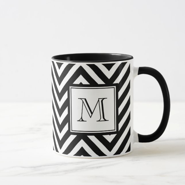 MUG VOTRE MONOGRAMME, CHEVRON NOIR (Droite)