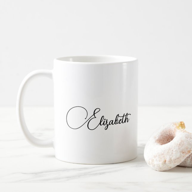 Mug Votre nom ici Script Modèle client (Avec donut)