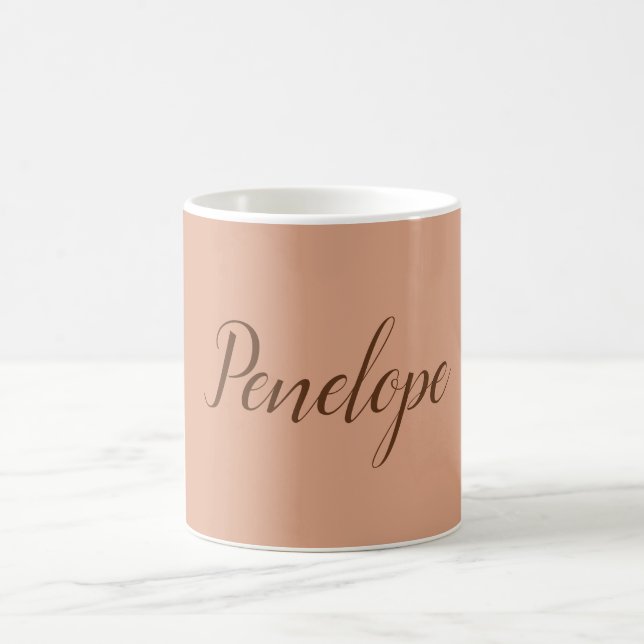 Mug Votre nom Moderne Simple Tumbleweed Couleur (Centre)