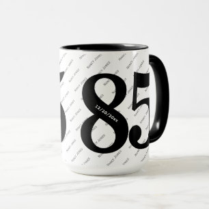 Mug Votre nom Motif - Noir & Blanc - Bold 85