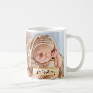 Mug Votre nouveau bébé garçon Photos personnalisées Te