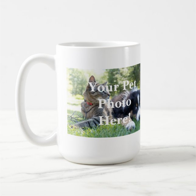 Mug Votre photo d'animal de compagnie (Gauche)