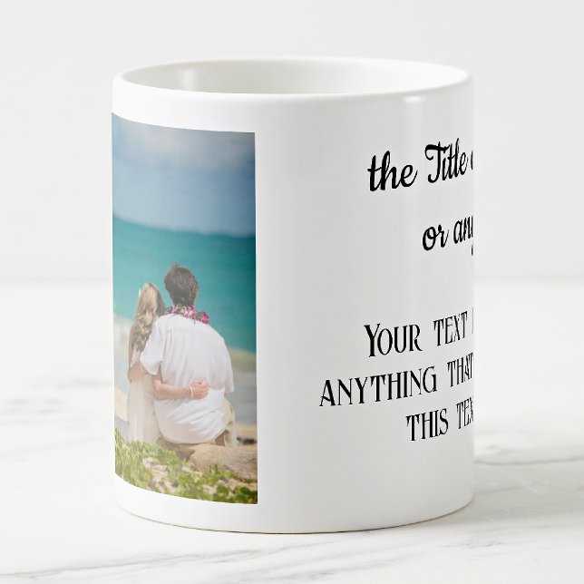 Mug Votre photo et texte 11oz. Classique (Créateur téléchargé)