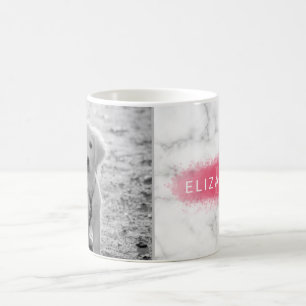 Mug Votre Photo Personnalisée & Faux Marble Texture Av