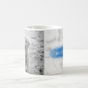 Mug Votre photo personnalisée & texture de faux marbre