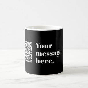 Mug Votre propre code QR téléchargé & Texte Rétro Modi