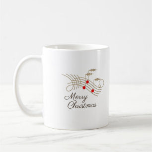 Mug Votre texte ici Joyeux Christmas Music Holly