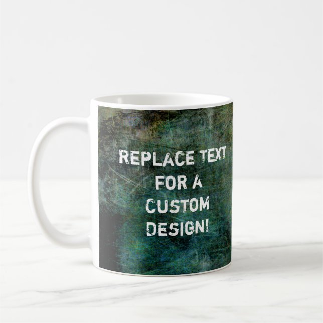 Mug Votre texte personnalisé Grunges foncées intenses (Gauche)