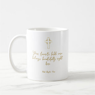 Mug Votre verset biblique favori - croix dorée