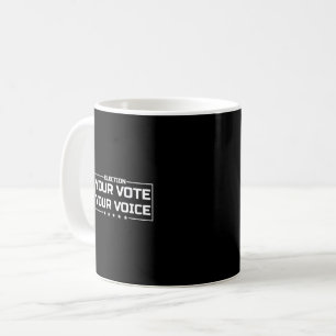 Mug Votre vote Votre police blanche de voix