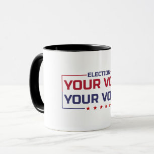 Mug Votre Vote Votre Voix police colorée