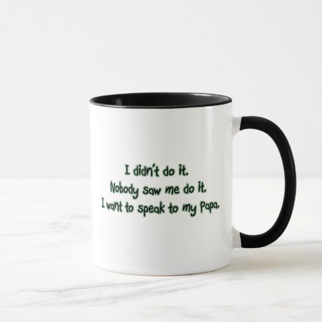 Mug Voulez parler au papa (Droite)