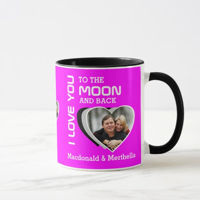 Mug VOUS AIMEZ À LA LUNE Couples Photo (Droite)
