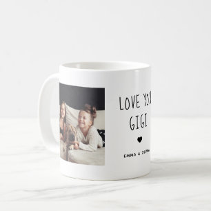 Mug Vous aimez Gigi Texte manuscrit de deux photos