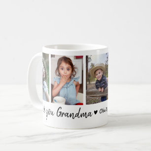 Mug Vous aimez grand-mère petits-enfants 5 Collage pho