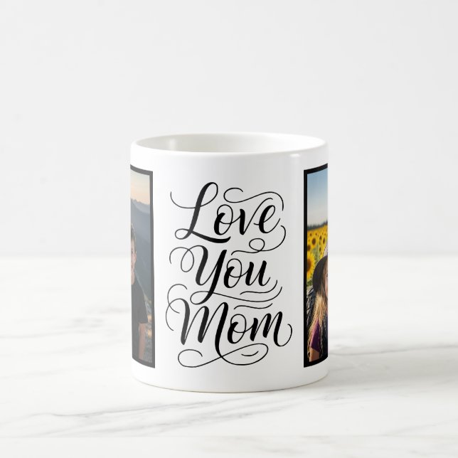 Mug Vous aimez Maman Deux Photo Moderne Blanc (Centre)