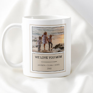 Mug Vous aimez maman photo moderne personnalisée Fête