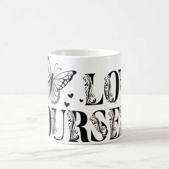 Mug Vous aimez vous-même, autosoins (Centre)