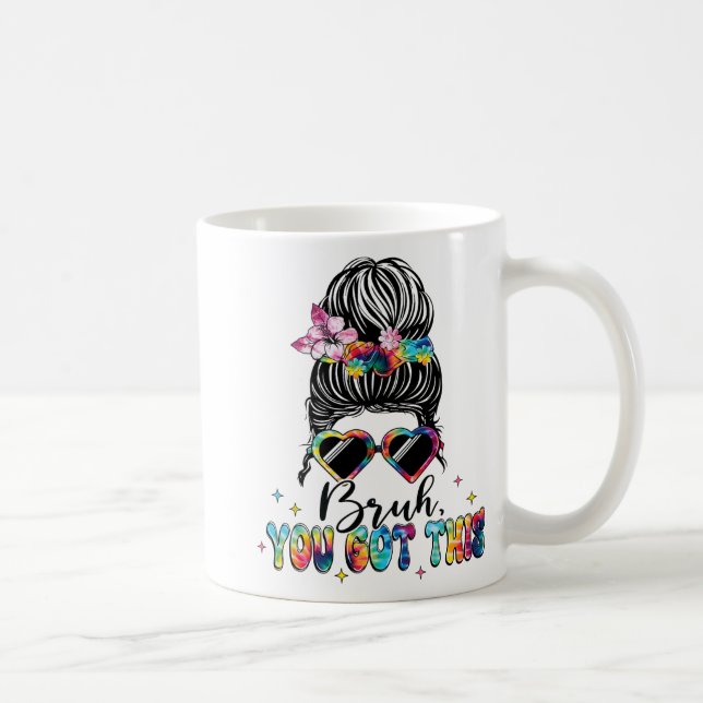 Mug Vous Avez Ce Mal Bun Tie Dye Teacher Test Day (Droite)