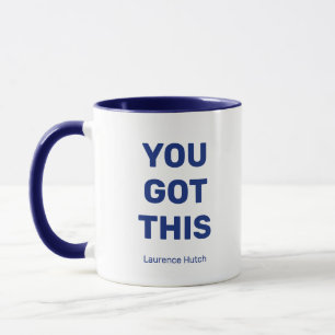 Mug Vous avez ce minimaliste bleu et blanc personnalis