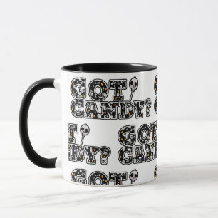 Mug Vous avez des bonbons? Suceur de crânes noirs et b
