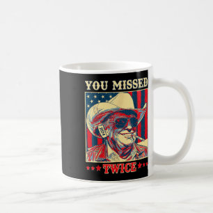 Mug Vous avez manqué deux fois Occidental cow-boy Trum