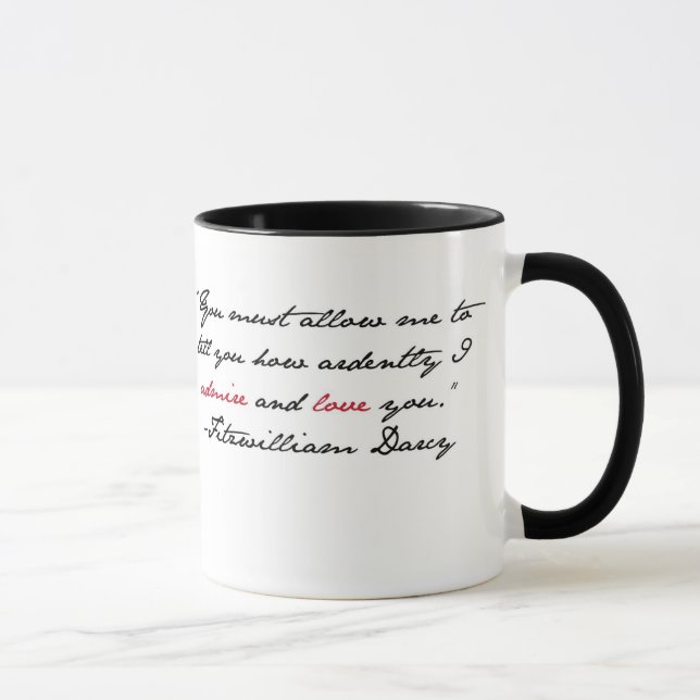 Mug "Vous devez me permettre de vous dire…" M. Darcy (Droite)