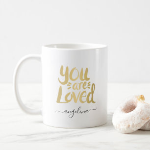 Mug Vous êtes adoré Citation Inspirationnelle Monogram