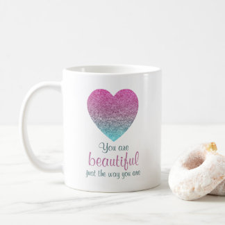Mug Vous Êtes Belle Parties scintillant Coeur Cadeau