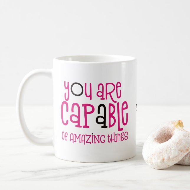 Mug Vous Êtes Capable D'Utiliser Le Nom De Devis ThIng (Avec donut)