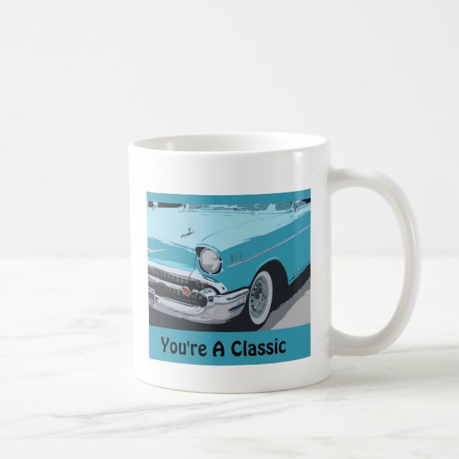 Mug Vous êtes des classiques, bleu Chevy du classique (Droite)