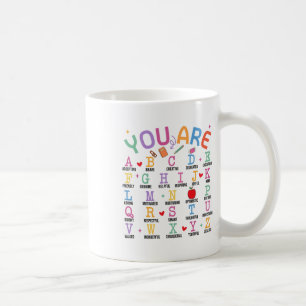 Mug Vous êtes des lettres Alphabet Apprendre Abcs Insp