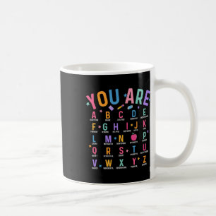 Mug Vous êtes des lettres Alphabet Apprendre Abcs Insp