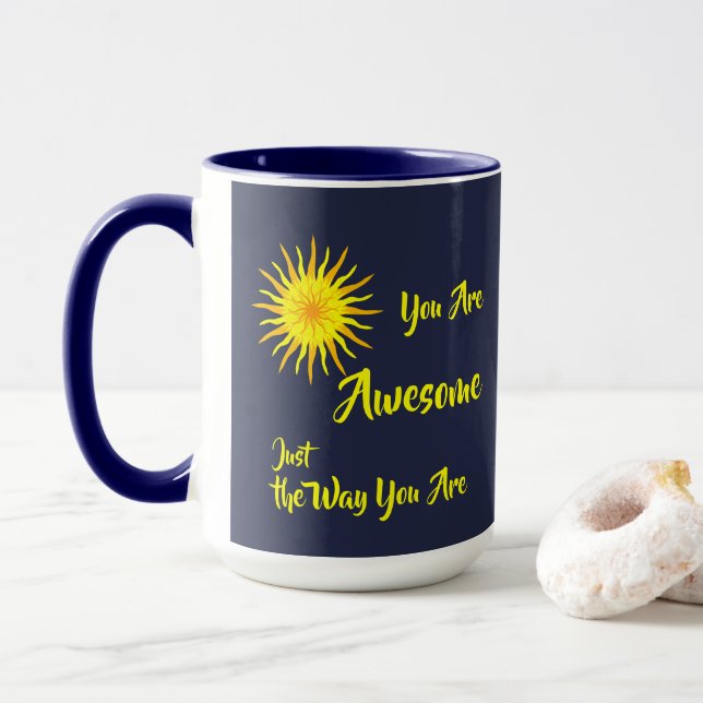 Mug "Vous êtes génial" Bright Yellow Sun (Avec donut)