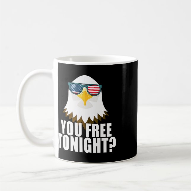 Mug Vous êtes libre ce soir Drapeau américain Aigle pa (Gauche)