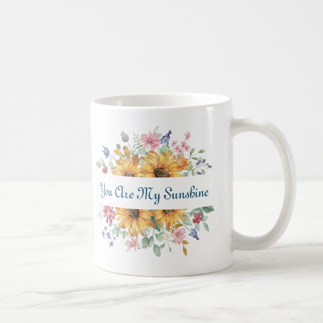 Mug Vous êtes ma citation de soleil et de tournesol (Droite)