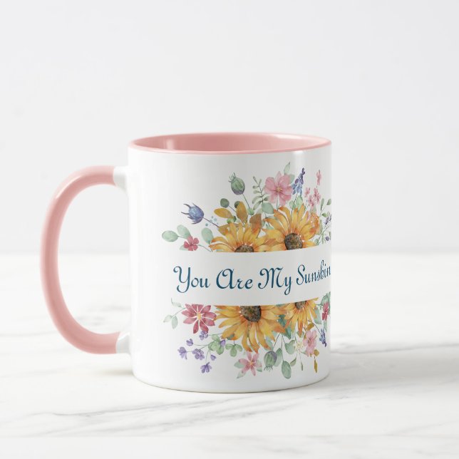 Mug Vous êtes ma citation Sunshine et Sunflower (Gauche)