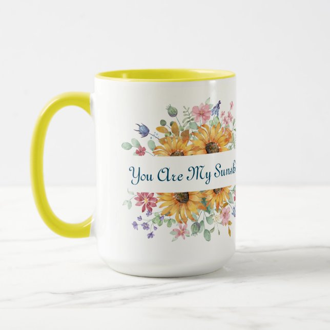 Mug Vous êtes ma citation Sunshine et Sunflower (Gauche)